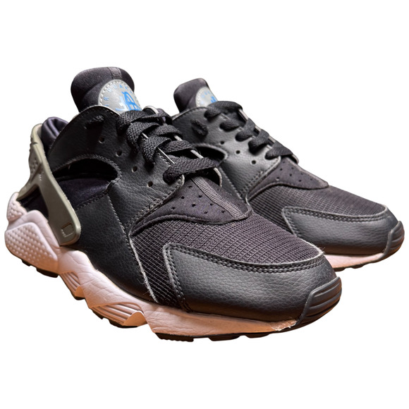 NIKE Air Huarache Run Women's 8.5 Black Army Green Sneaker Athletic Shoes - Picture 8 of 14